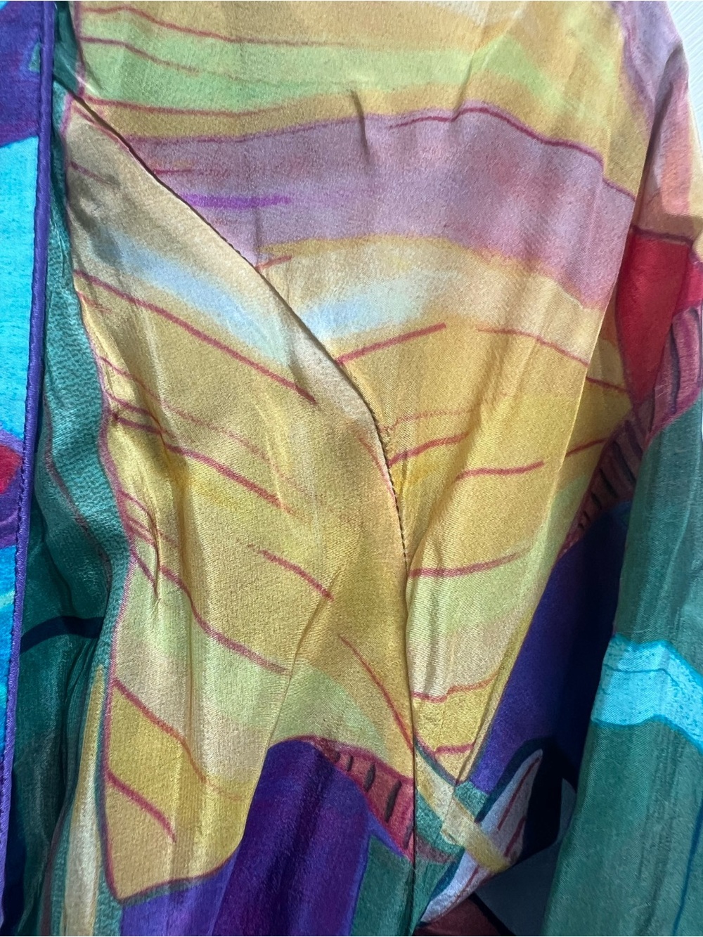 FARM Rio Multicolor Abstract Long Kimono Jacket - Picture 5 of 7